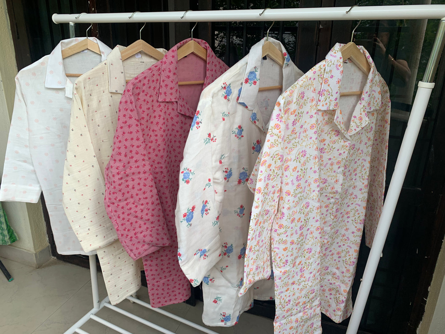 Baby Muslin Night Suit Set - Meadow